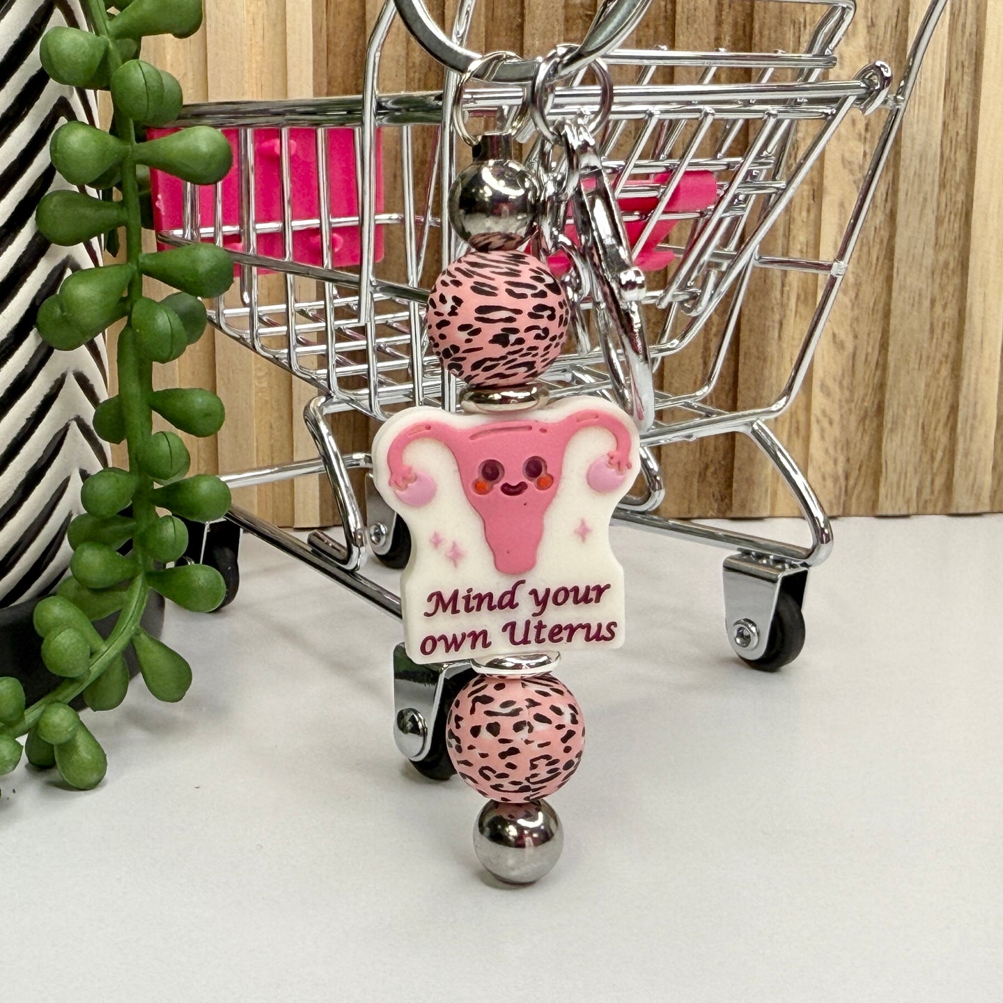Mind Your Own Uterus Keychain Bar